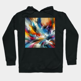 Colorful Emotion: Abstract Expressionist Art Hoodie